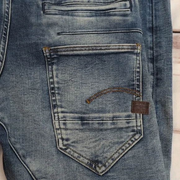 Mens Raw D-STAQ 3D Slim size 26 Waist Skatercore Skinny Moto Style Denim Jeans